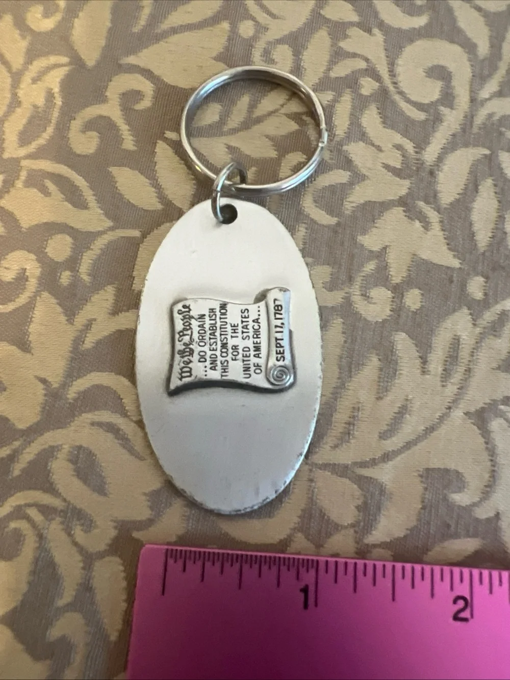 We The People Keyring Silver Gift Novelty